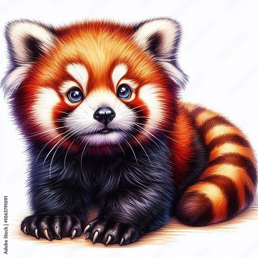 Obraz premium Roter Pandabär Tattoo