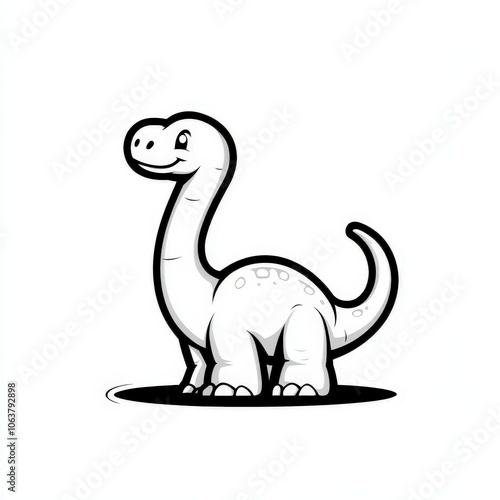 Simple Dinosaur Outline for Coloring Pages