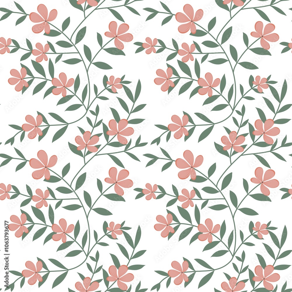 seamless pattern with red flowers seamless pattern with red flowers