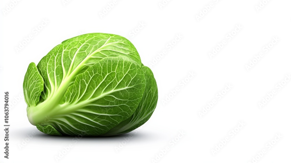Green Cabbage: A single, fresh, and vibrant green cabbage, isolated against a clean background, showcasing its natural texture and form. Green Cabbage: A single, fresh, and vibrant green cabbage, isolated against a clean background, showcasing its natural texture and form.