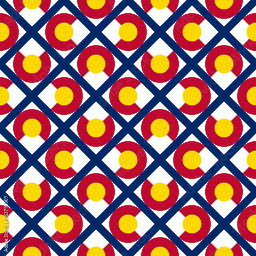 colorado flag pattern. diamond background. vector illustration