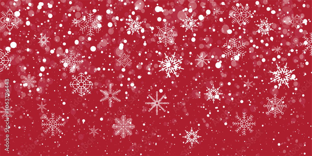 Christmas and New Year Typographical on red Xmas background with winter landscape with snowflakes, light, stars. Merry Christmas card. Christmas and New Year Typographical on red Xmas background with winter landscape with snowflakes, light, stars. Merry Christmas card.