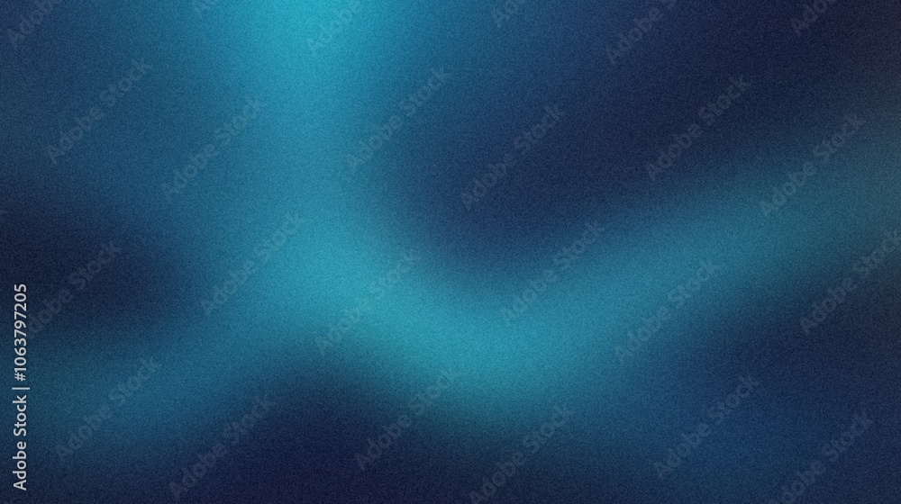 Obraz premium Noisy grainy blurred Aqua and Dark Navy Abstract background, banner poster wallpaper background 