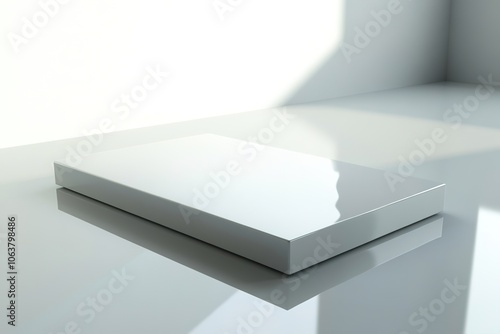 Wallpaper Mural Closed white box on bright surface with shadows Torontodigital.ca