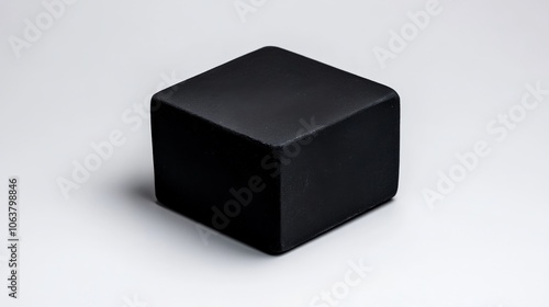 Black Cube Minimalism: A singular black cube, rendered in a minimalist style, exudes a sense of simplicity and sophistication.