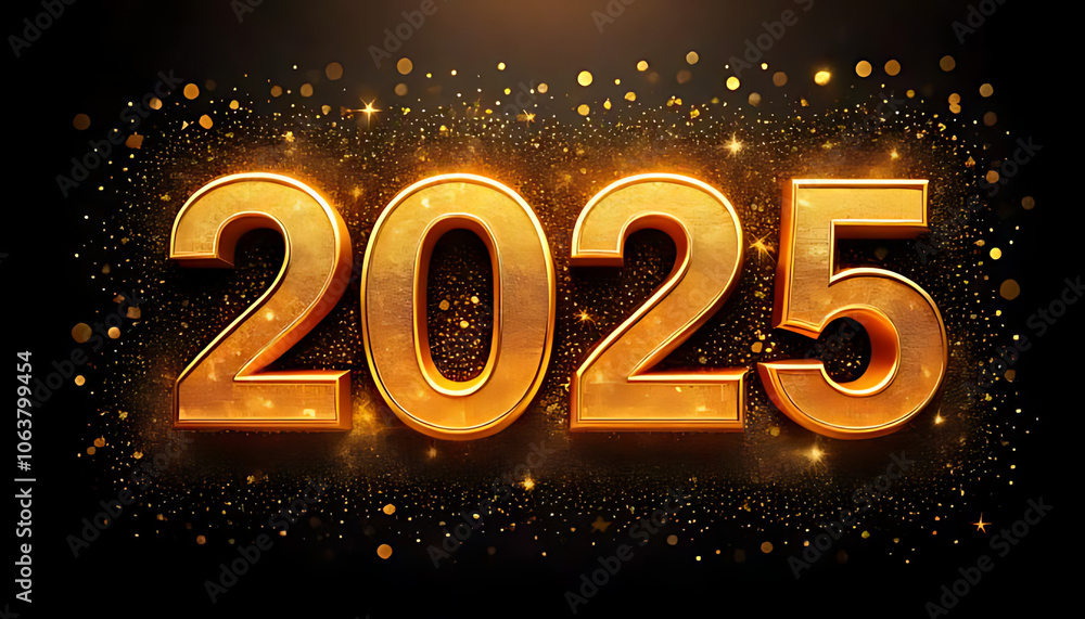 golden glitter typography new year celebrations adds touch luxury promotional materials special events