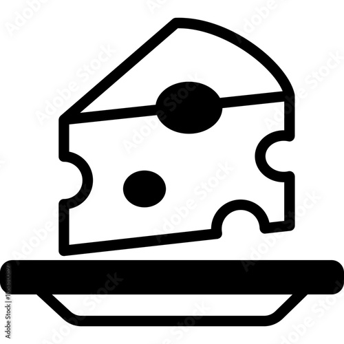 Cheese vector icon 
