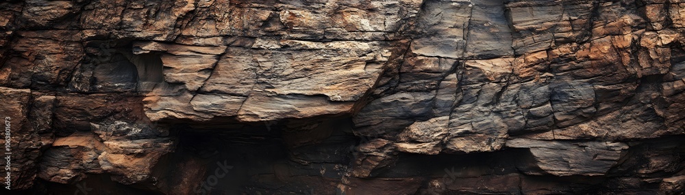 A Close-Up View of Rough, Weathered Rock Formations A Close-Up View of Rough, Weathered Rock Formations