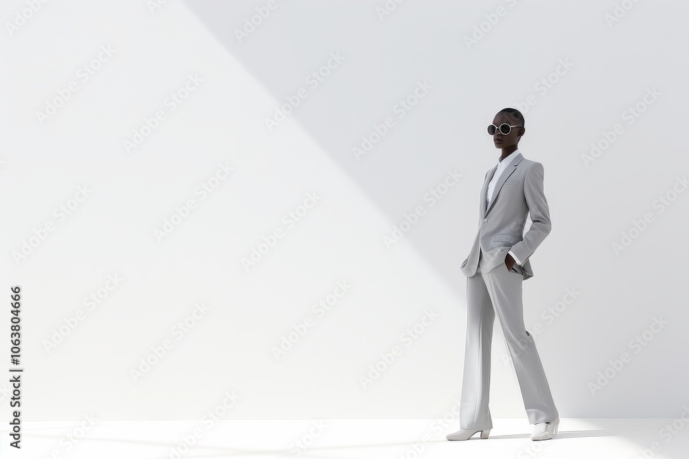 Sleek Suits and White Backdrops: Minimalist Fashion Sleek Suits and White Backdrops: Minimalist Fashion