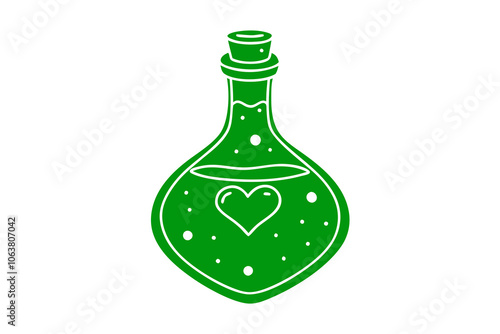 Love Potion Bottle vector art illustration