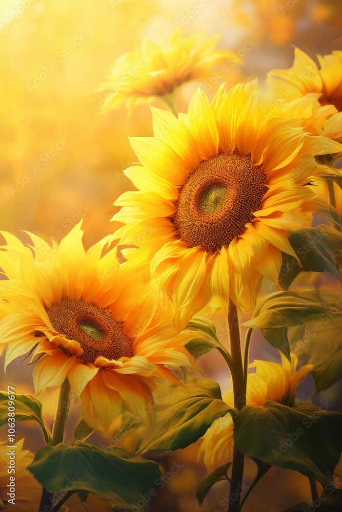Golden Blooms in Sunlight Golden Blooms in Sunlight