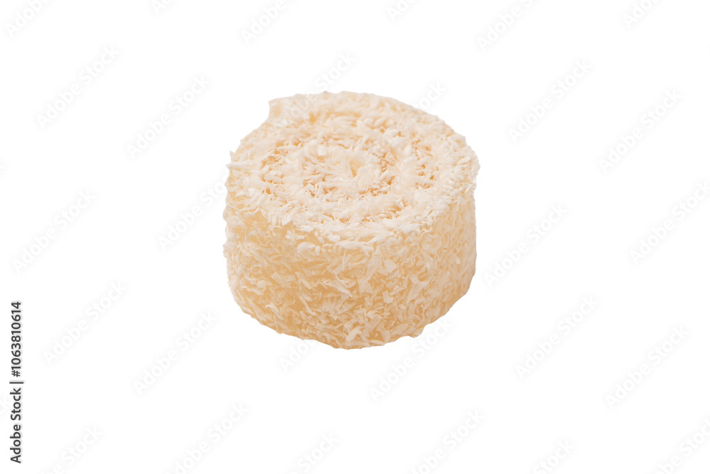 Coconut candy roll isolated on a white background. Coconut candy roll isolated on a white background.
