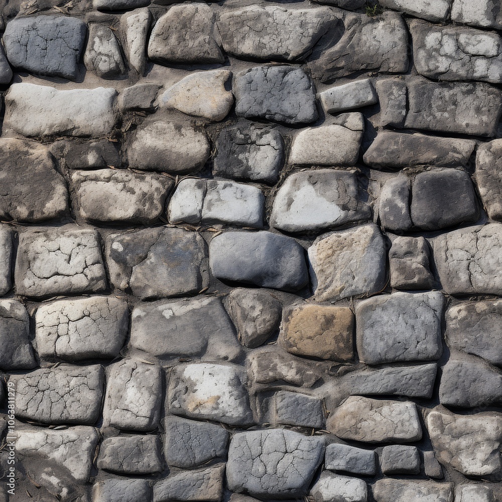 Cobblestone Path: Close-Up Texture Cobblestone Path: Close-Up Texture