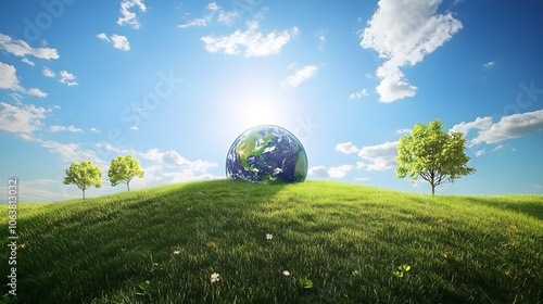 Sustainable Future The World in Harmony with Nature and Clean Energy