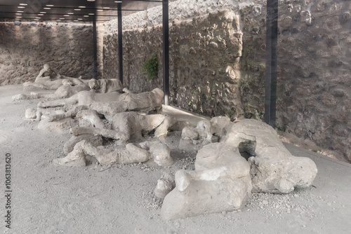 Victim group in Pompeii of the Vesuvius eruption of 79 BC