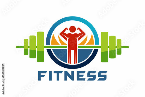 fitness logo on white background