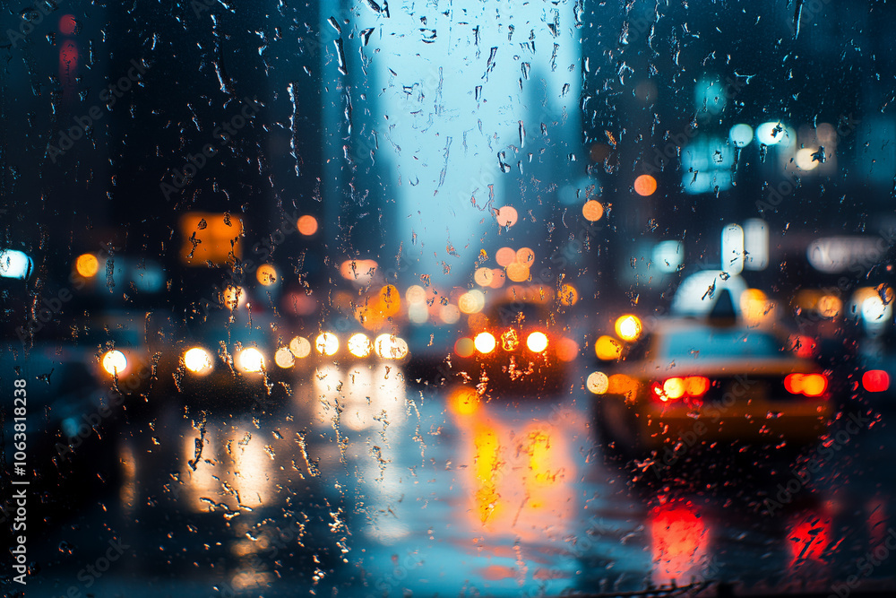 Bokeh light from nightlife traffic in the civilization city, Raining at the window with bokeh light from walking street decoration light . Bokeh light from nightlife traffic in the civilization city, Raining at the window with bokeh light from walking street decoration light .