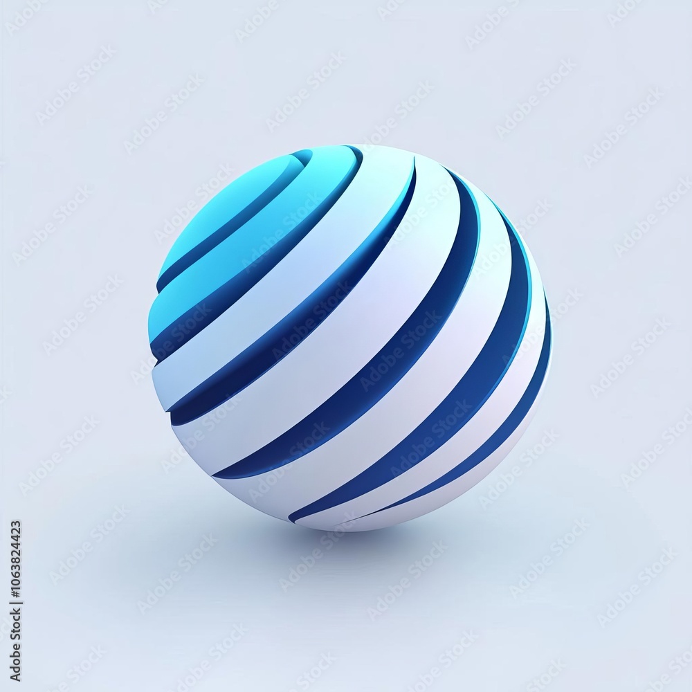 Globe Logo Rendered in 3D with Simple Lines,
Globe Logo Rendered in 3D with Simple Lines,
