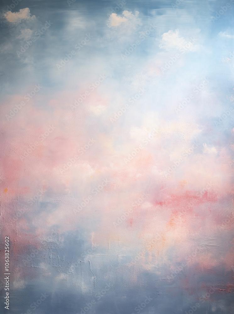 Colourful watercolour painted background texture with clouds at sunrise Colourful watercolour painted background texture with clouds at sunrise