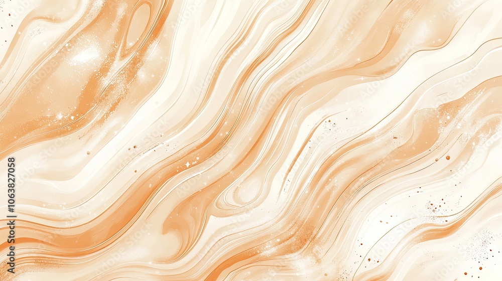 Trendy background showcasing the fluid motion of marbled liquid in apricot and pearl tones, perfect for modern design concepts and creative graphics. Trendy background showcasing the fluid motion of marbled liquid in apricot and pearl tones, perfect for modern design concepts and creative graphics.