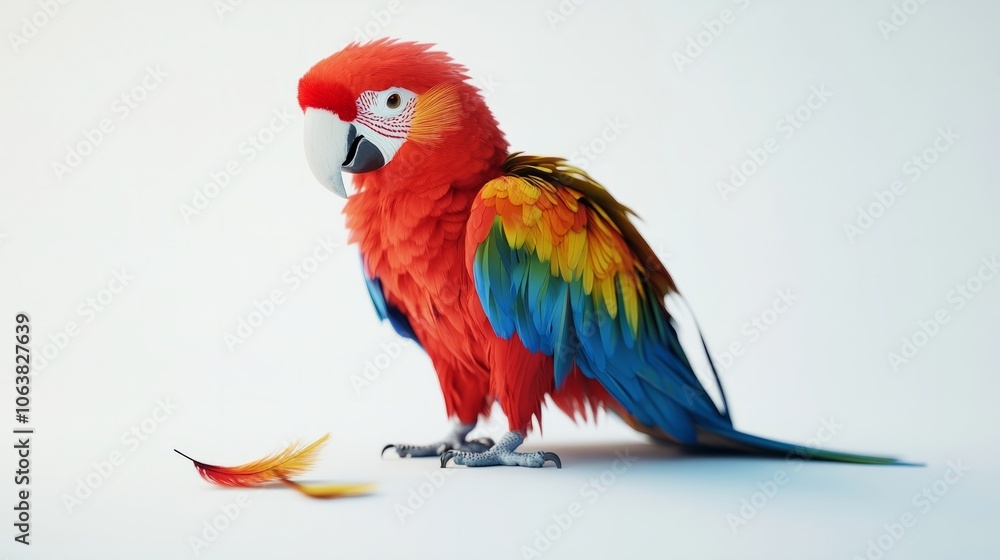 Joyful Parrot: A colorful parrot with a friendly face, perched on a branch and looking directly at the viewer. Joyful Parrot: A colorful parrot with a friendly face, perched on a branch and looking directly at the viewer.