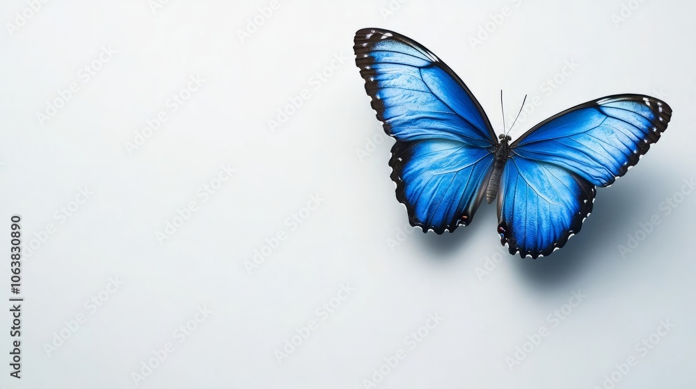 Fototapeta premium blue butterfly isolated on white