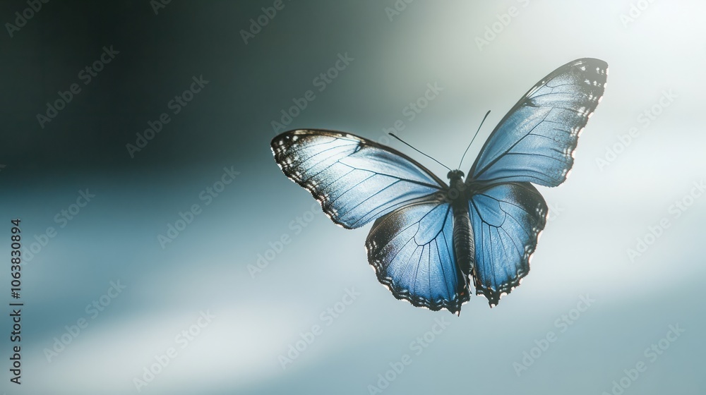 Obraz premium blue butterfly isolated on white