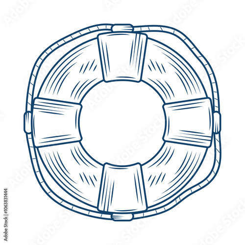 nautical boat float sketch style