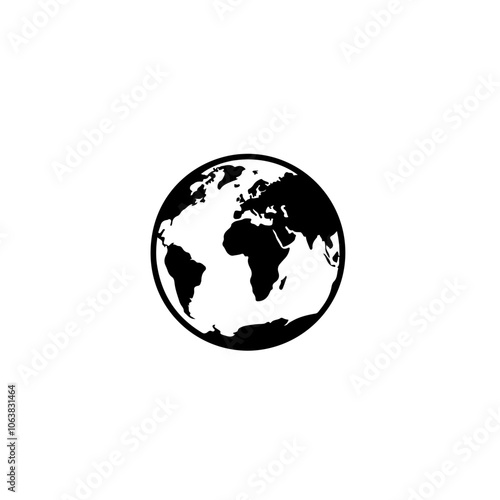Earth Globe Vector Logo