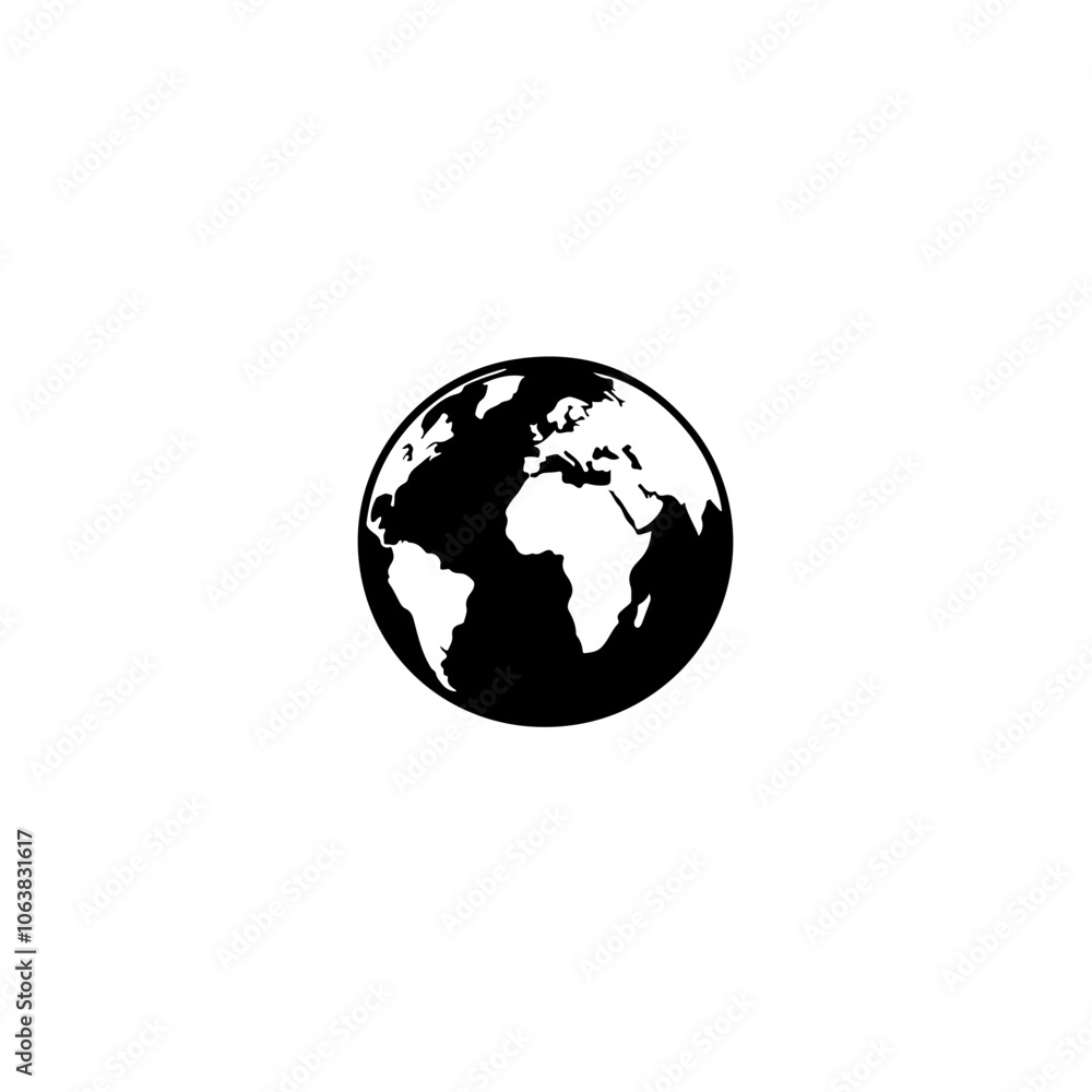 Fototapeta premium Earth Planet Simple Vector Logo