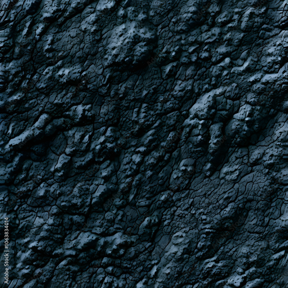 Dark rocky surface with cracked, rugged texture, similar to coal Dark rocky surface with cracked, rugged texture, similar to coal