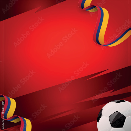 background alluding to Colombian soccer