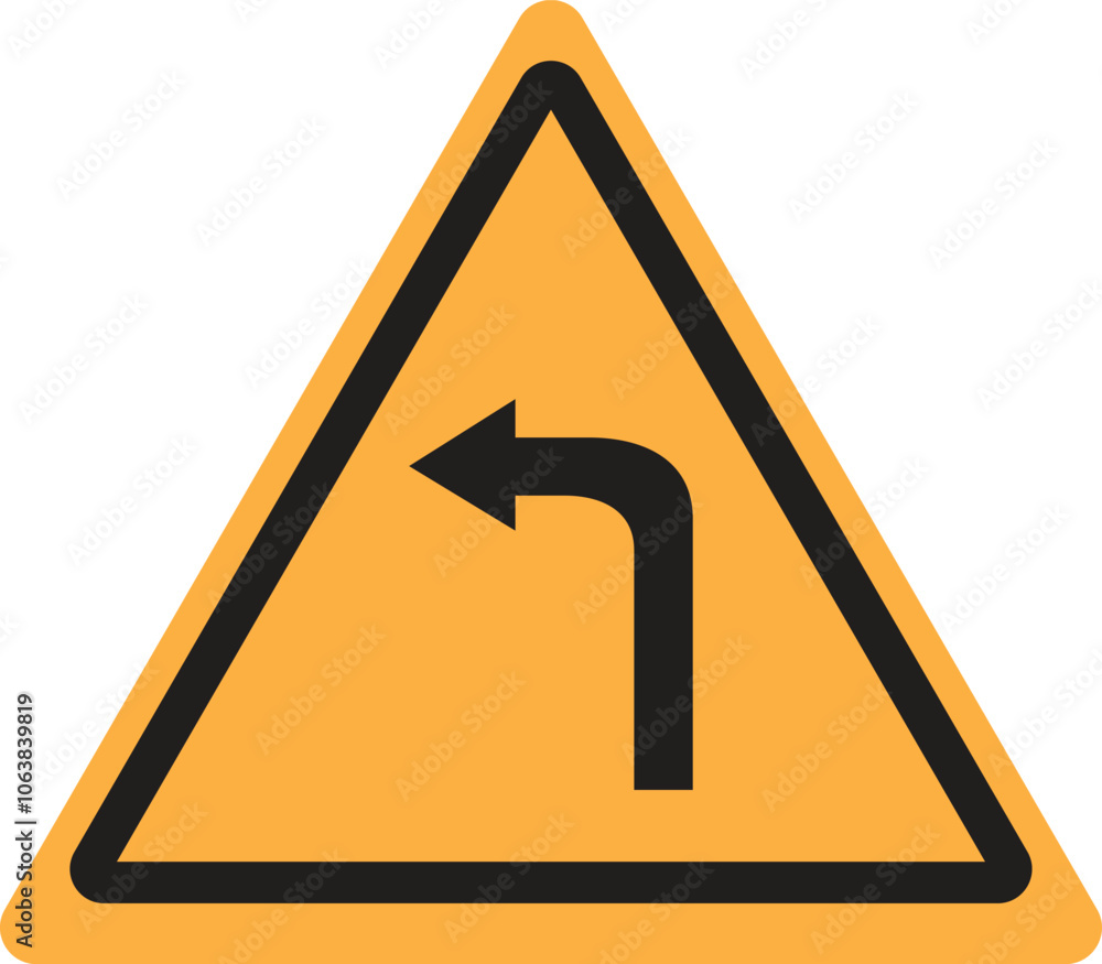 left turn sign illustration wants to be used as an icon. left turn sign illustration wants to be used as an icon.