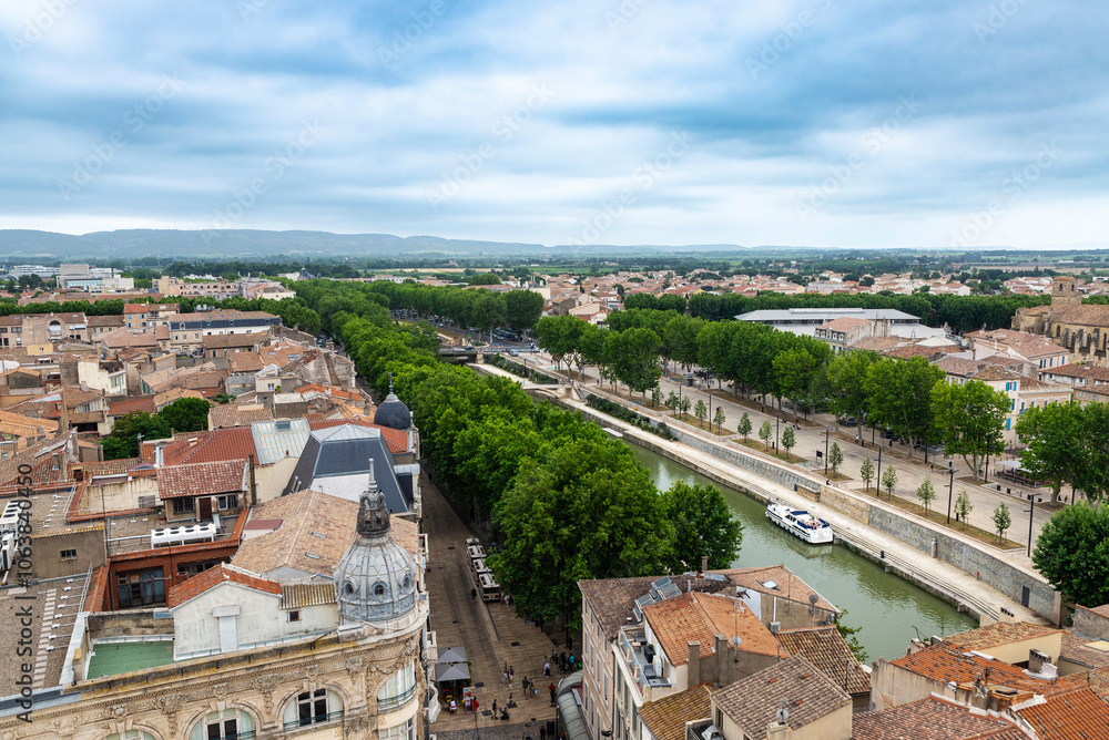 Overview of Narbona or Narbonne, Occitanie, France Overview of Narbona or Narbonne, Occitanie, France