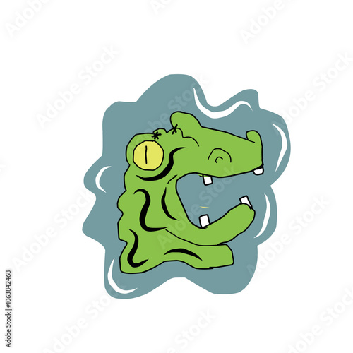 Monster caracter image cartoon cute ,funny, abstrac and elegand