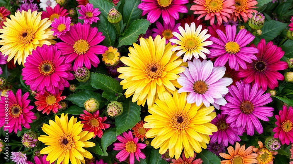 A vibrant bouquet of assorted flowers in full bloom, showcasing a variety of shapes, colors, and textures, summer, flowers A vibrant bouquet of assorted flowers in full bloom, showcasing a variety of shapes, colors, and textures, summer, flowers