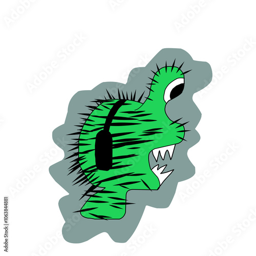 Monster caracter image cartoon cute ,funny, abstrac and elegand