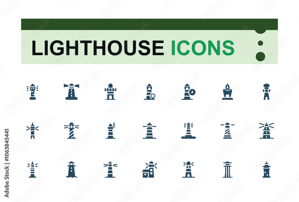 Lighthouse solid icon collections. Contains such icons as direction, marine, house, port, wave, sailor and more. Flat filled style icons. Editable vector illustration. Lighthouse solid icon collections. Contains such icons as direction, marine, house, port, wave, sailor and more. Flat filled style icons. Editable vector illustration.
