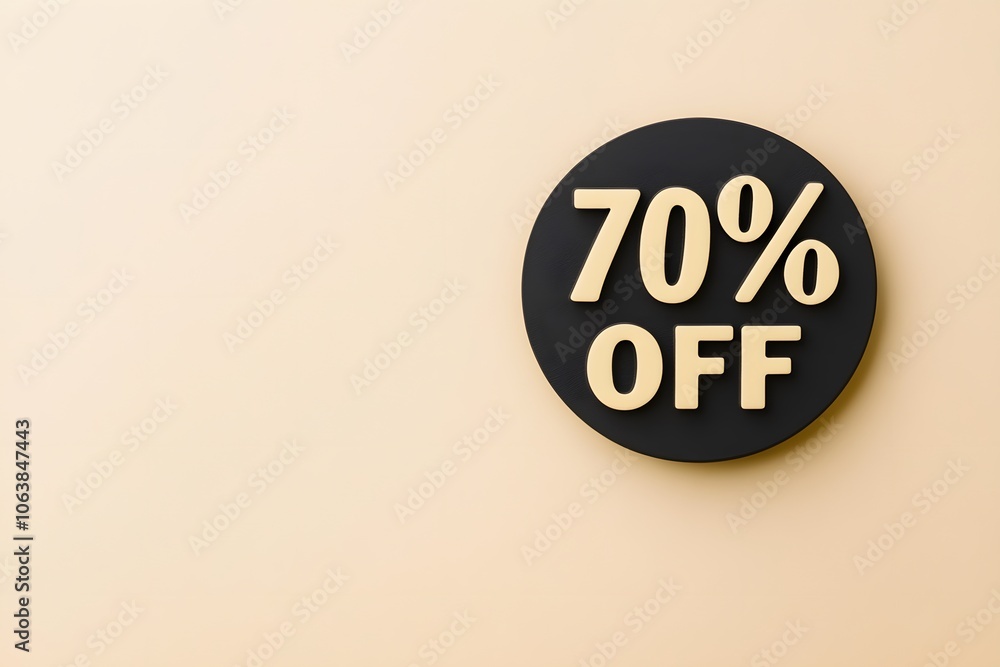 discount sale of 70% off, special offer in shopping, promotion for clearance discount sale of 70% off, special offer in shopping, promotion for clearance