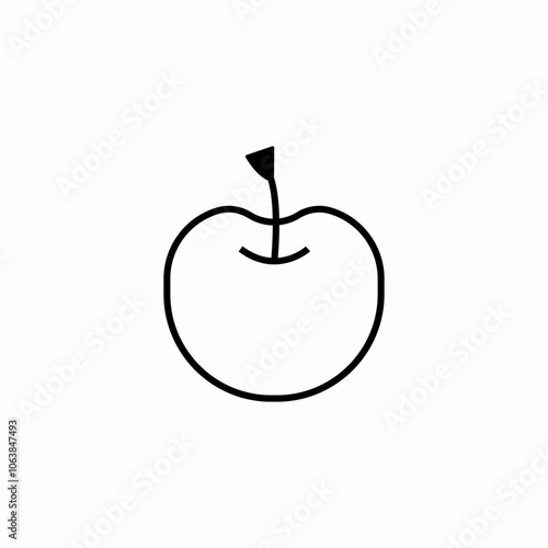 apple fruit icon sign vector