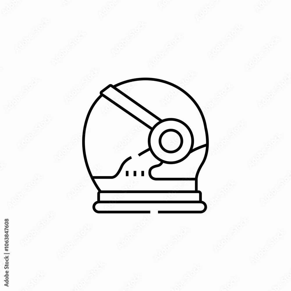 astronaut helmet icon sign vector astronaut helmet icon sign vector