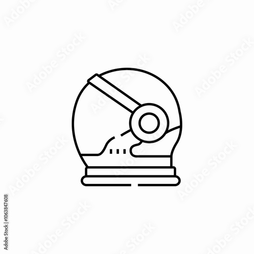 astronaut helmet icon sign vector