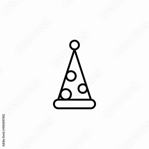cone cap holiday icon sign vector