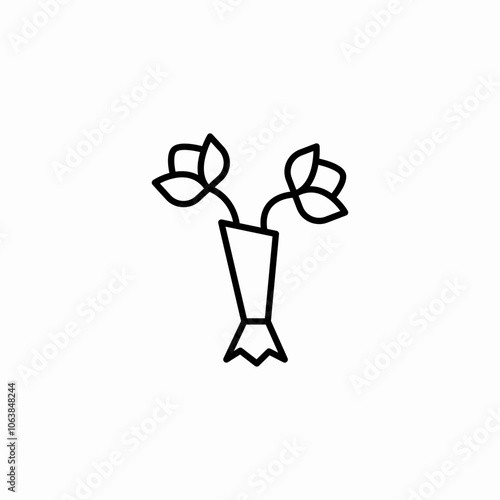 flower bouquet icon sign vector