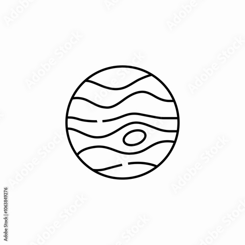 planet jupiter icon sign vector
