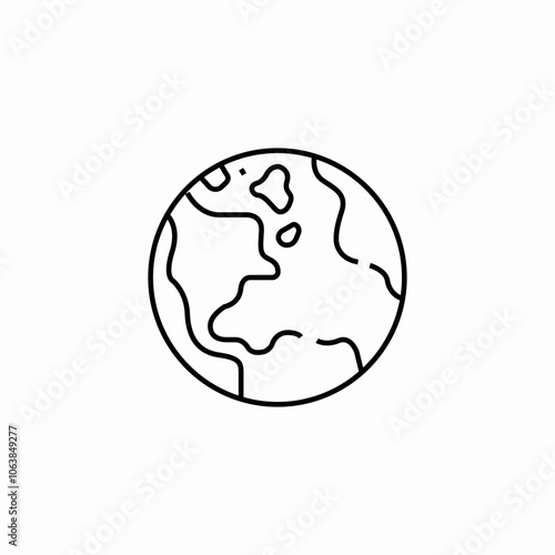 planet earth icon sign vector