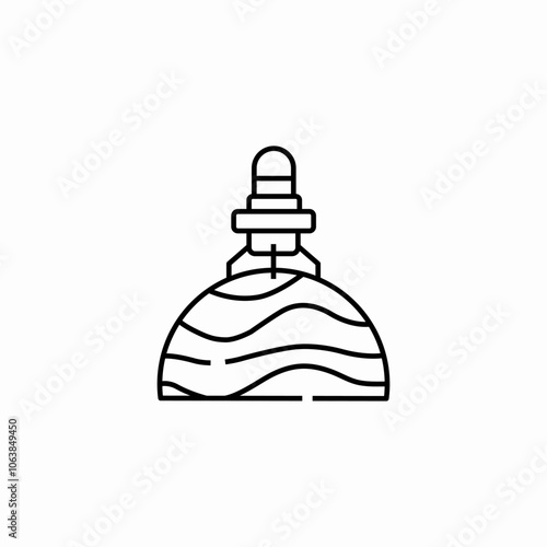 rocket landing planet icon sign vector