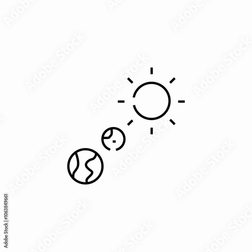 solar system icon sign vector