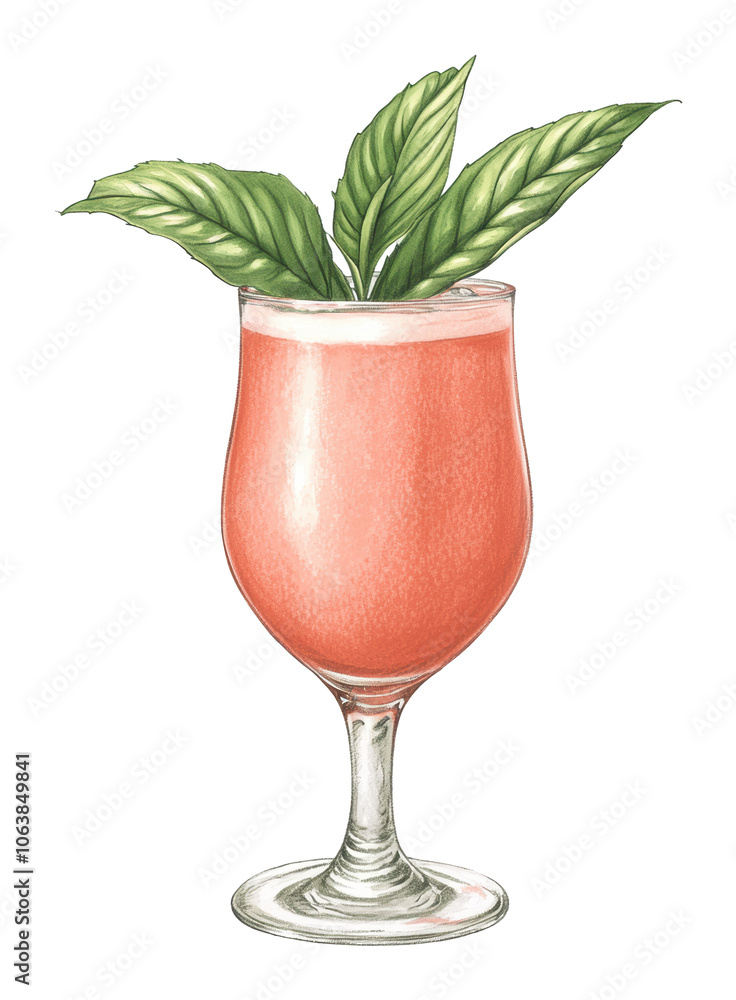 Enjoy a refreshing drink with a beautifully crafted cocktail garnished with fresh leaves transparent background Enjoy a refreshing drink with a beautifully crafted cocktail garnished with fresh leaves transparent background
