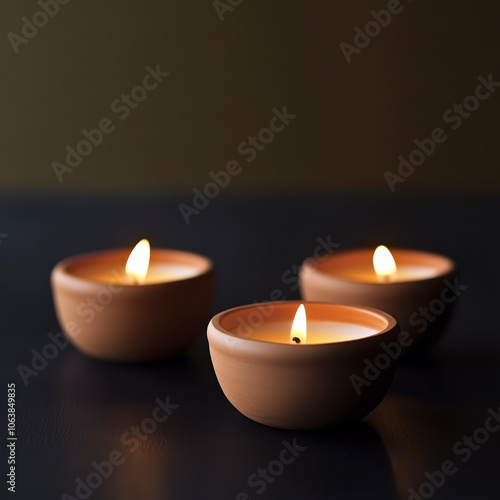 three candles in the dark